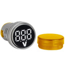 2pcs AC Round LED Digital Display Voltage Meter Ampermeter Monitor (Yellow)