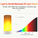 LED Flame Effect Light USB Rechargeable Table Lamp with Remote Dimmable`