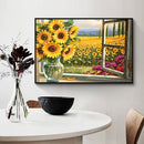5D Full Round Drill Sunflower Diamond Painting Kit for DIY Home Art Decoration