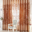 2Pcs Floral Half Shading Curtain Window Treatment for Living Room Decor