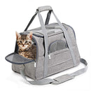 Portable Cat Dog Carrier Bag Outdoor Travel Breathable Handbag (Dark Grey) Newly