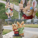 Sculptures Garden Decoration Swing Rabbit Rabbit Statue Household Ornament