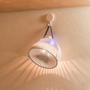 4000mAh Camping Fan with LED Lights 4 Speeds Portable with Hanging (White)