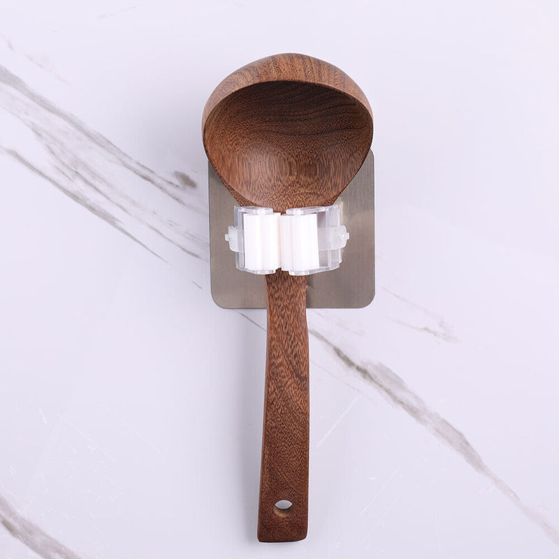 Adhesive Hooks Kitchen Bathroom Wall Mop Hanger Broom Holder Rack (White) Newly