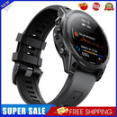 26mm Silicone Strap for Garmin Fenix 7X/6X/5X/5X Plus/3 Sport Watch (Black)