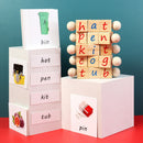 Children Spelling English Words Cards Building Block Game Baby Educational Toys