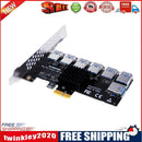 EUX1070 PCI-E 1x 1 to 7 Riser for BTC Mining PCI Express USB3.0 Multiplier