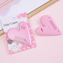 Heart Shape Thinning Hair Cutting Comb Pubic Hair Brushes Trimming Tools