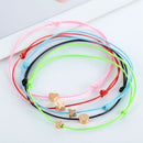 Multicolor Relationship Family Star Heart Bangle Rope String Lucky Bracelet