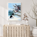 Snow Donkey Oil Paint By Numbers Kits Canvas Picture DIY Wall Art Craft Decor
