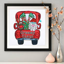 5D DIY Diamond Art Santa Car Partial Special Drill Picture of Rhinestone