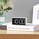 LED Digital Alarm Clock with USB Port Snooze Table Electronic Clock (White)