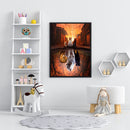 DIY Coloring Picture Oil Paint by Numbers Reflection Tiger Lion Acrylic Dra