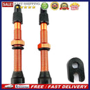 1 Pair 60mm Alloy Stem Presta Valve + Tool for Road Mountain Bike Tubeless Ti