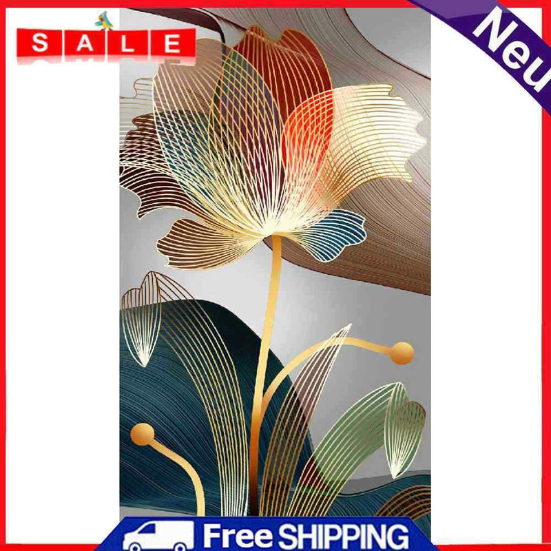 5D DIY Diamond Painting Golden Lotus Full Square Drill Picture Home Decoration