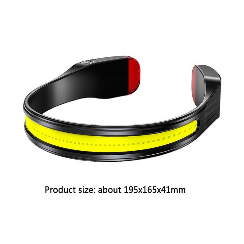 COB LED Headlight Portable 500LM Headlamps Torch for Camping Hiking (Black)