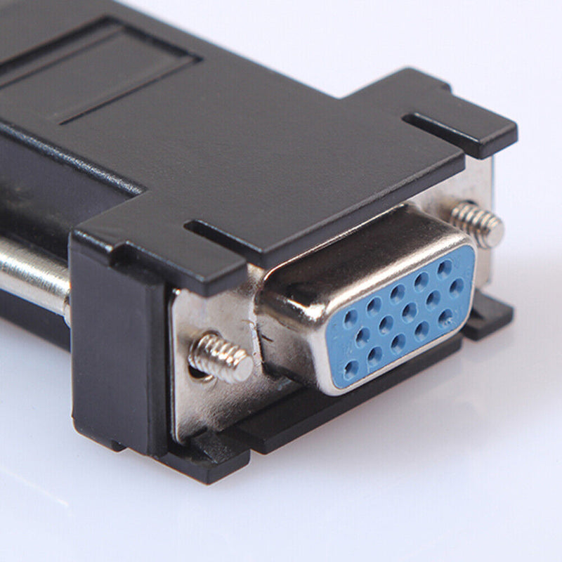 VGA Extender Female to Lan Cat5 Cat5e/6 RJ45 Ethernet Female Adapter