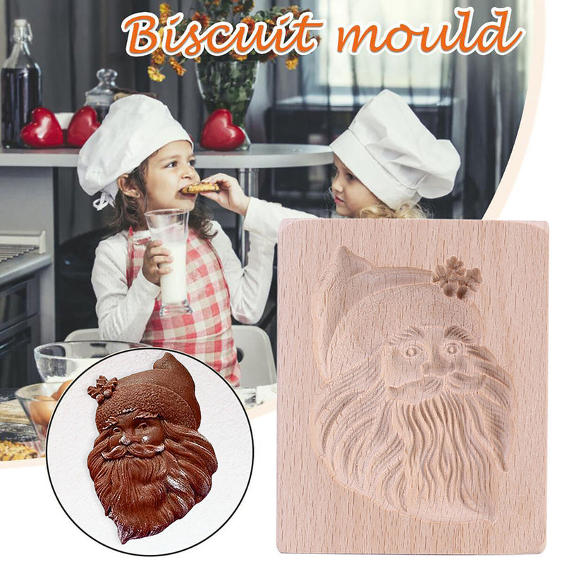 Wooden Cookie Mold Kitchen DIY Cookie Stamp Cake Decorating Embossing Craft