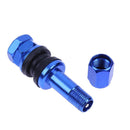 4pcs Car Stainless Steel Clamp-in Tubeless Tyre Tire Wheel Valves (Blue) Newly