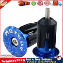 2pcs Aluminum Bicycle Handlebar Bar End Plugs for MTB Folding Bike (Blue) Newly