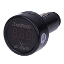 12V 24V Digital Voltmeter Plug Red Volt Meter Car SUV Cigarette Lighter