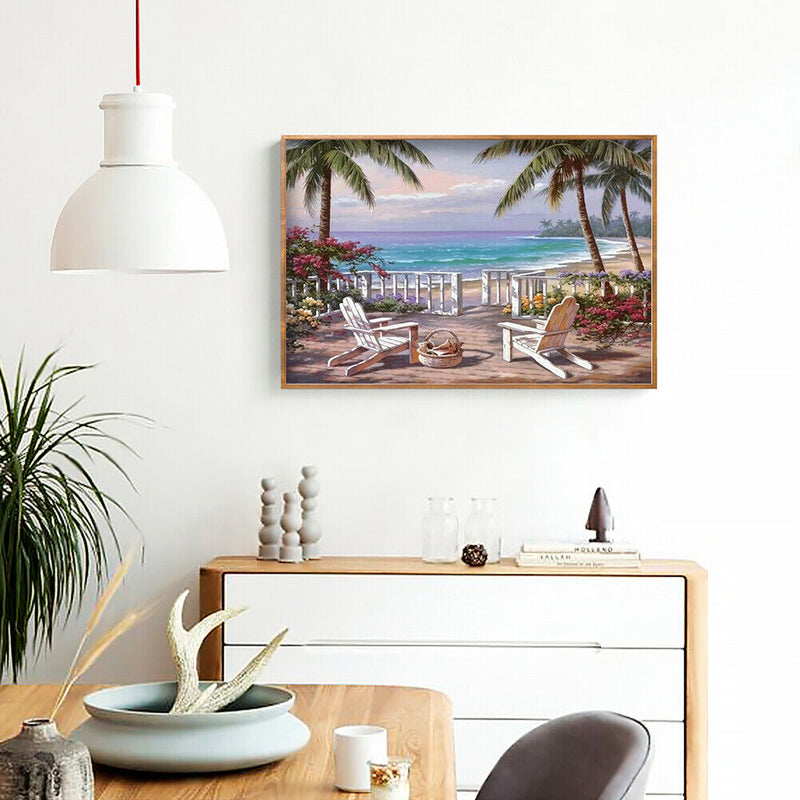 5D Diamond Painting DIY Beach Scenery Pictures Kits Full Drill Art Home Craft