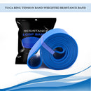 Elastic Resistance Band Exercise Gym Fitness Strength Belt (Blue 64mm)