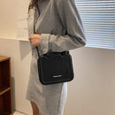 Women Mini Square Bag Top-handle Handbags PU Leather Shoulder Messenger Totes
