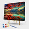 Painting By Numbers DIY Red Cloud Canvas Oil Art Picture for Home Room Decor Kit