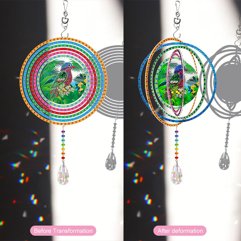 DIY Diamond Painting Double-sided Hanging Rotatable Wind Chime (GSP207)