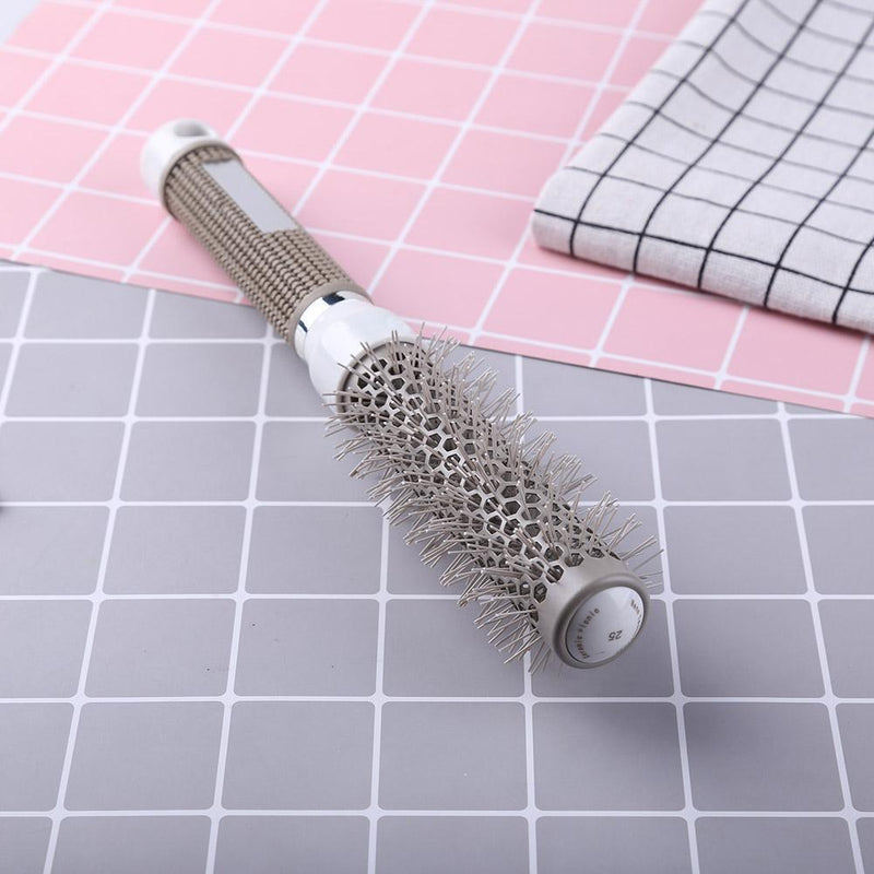 Pro Hair Brush High Temperature Resistant Ceramic Iron Round Comb (25mm)