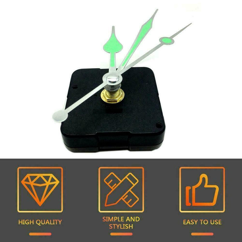 Battery Powered Quartz Clock Movement DIY Mechanism 6 Decor Hand Parts Kit E6B4