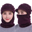 Windproof Plus Thickening Winter Hat Balaclava Beanies Scarf Cap Woolen Hat
