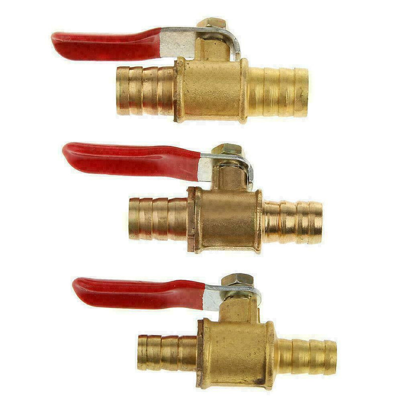 Full Port Inline Brass Water Air Gas Fuel Line Shut-off Ball Valve Q2Y2 W6E6