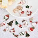 20Pcs Mixed DIY Craft Xmas Tree Hanging Christmas Charms Set Bracelet Pendant