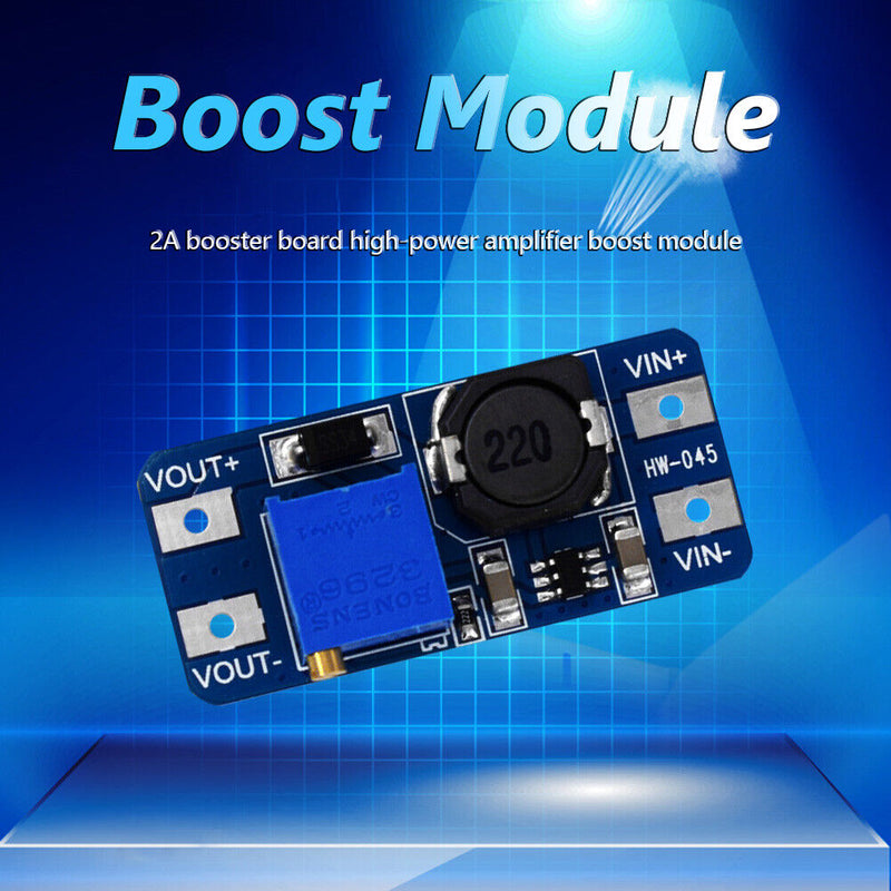HW-045 2V-24V Adjustable Boost Module 2A DC Step Up Power Board Converter