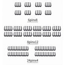 24pcs 6/8/24 Pin Cable Comb for 3.0-3.6mm PC Power Cables Wiring (Black) Newly