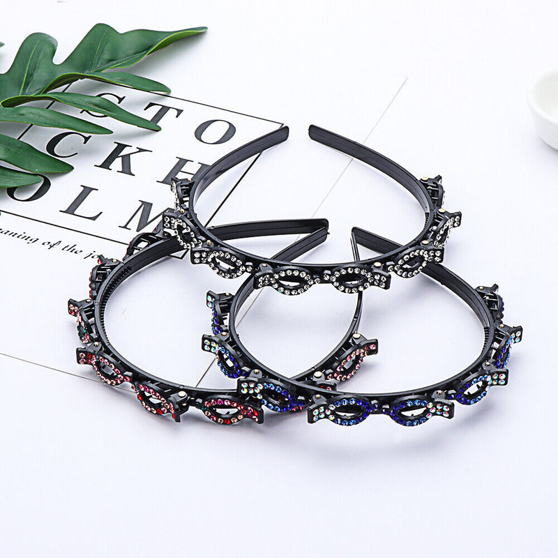 design Hairstyle Hairpin Rhinestone Hair Clip Twist Plait Headband Barrette