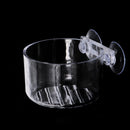 Aquarium Transparent Acrylic Red Worm Cup Hang Feeding Food Container (B) Newly