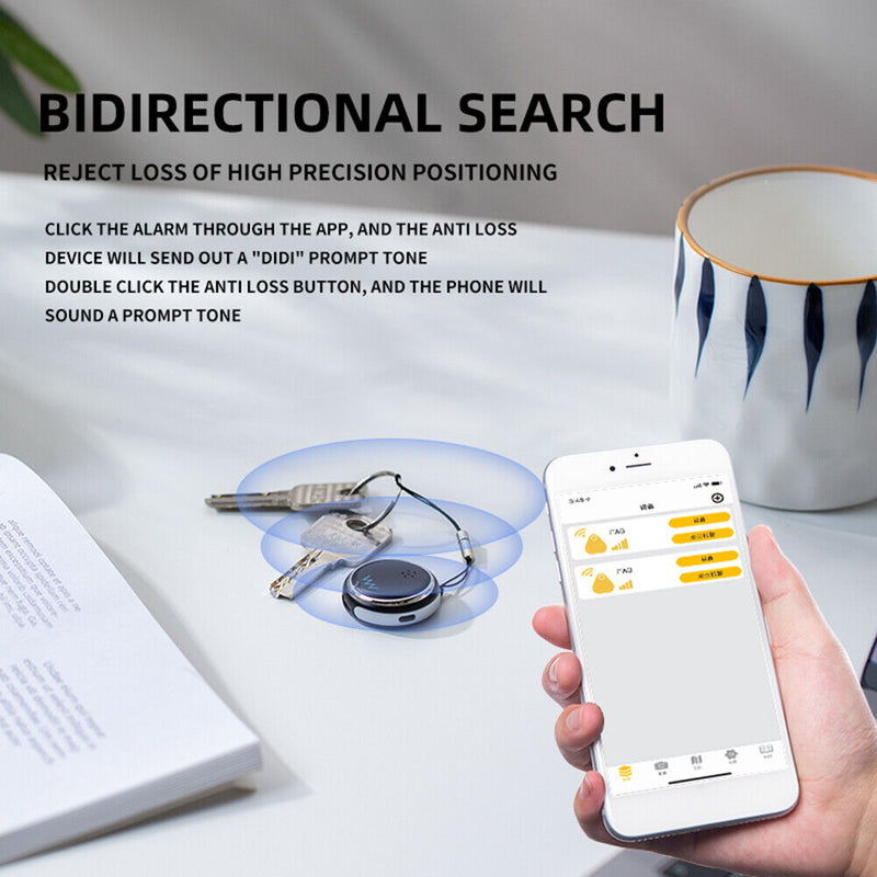 W8 Mini Tracking Device Bluetooth-compatible 4.0 Tag Key Finder (Black)