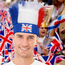 Red White Blue Headband Wig Union Jack Flag Head Covers Jubilee Hats