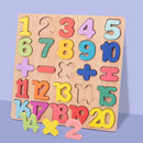 Kids Children Alphabet Digital Puzzle Wooden Toys Number Letter Matching Jigs
