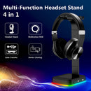 Headphone Headset Holder with RGB Light Earphone Bracket Desktop Display Stand