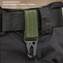 Outdoor Carabiner Keychain Hanging Webbing Buckle MOLLE Hook (Army Green) Newly