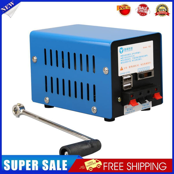 Outdoor Camping 20W Emergency Electric USB Generator Hand Crank Dynamotor