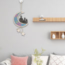 Wooden Eid Mubarak Hanging Pendant Moon Ornament Ramadan Decor (JM00429)