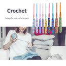 9pcs Ceramic Handle Needles Aluminum Crochet Hooks Set for Weaving Sewing B