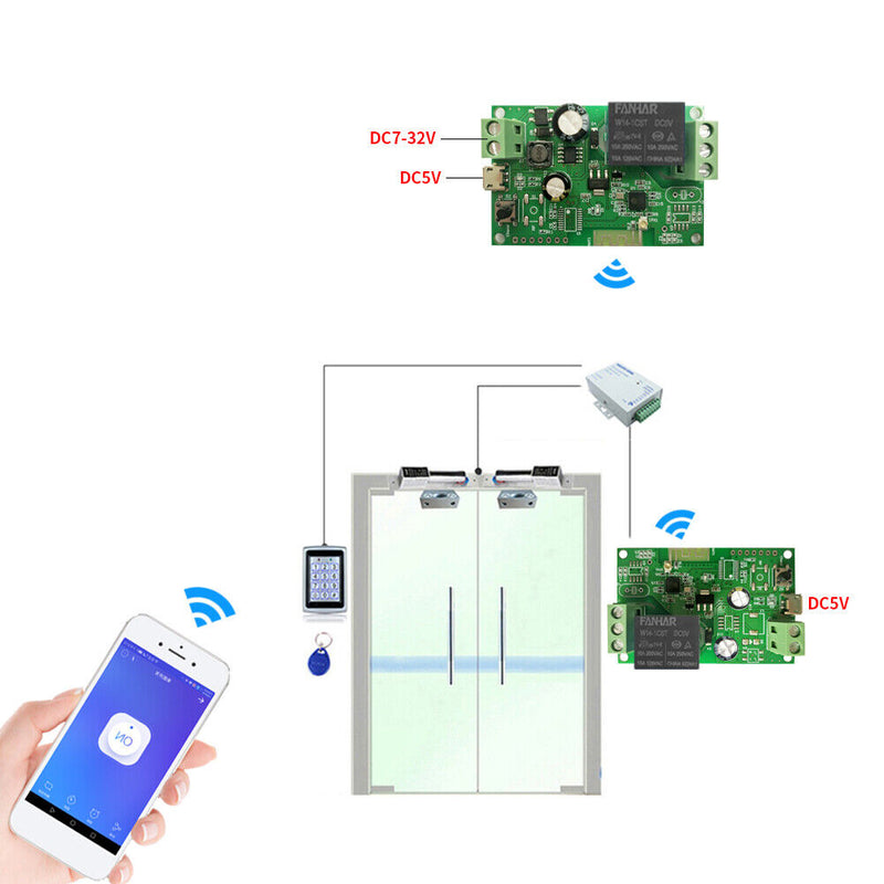 SONOFF DC12V/5-32V Wireless WiFi Smart Switch Tapping/Self Locking Module