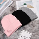 Snow Warm Hats Feather Embroidery Hats Knitted Cap Women's Cotton Beanies