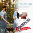 Camping Anti-Scald Pot Pan Bowl Gripper Outdoor Handle Holder Clip (Red) Newly